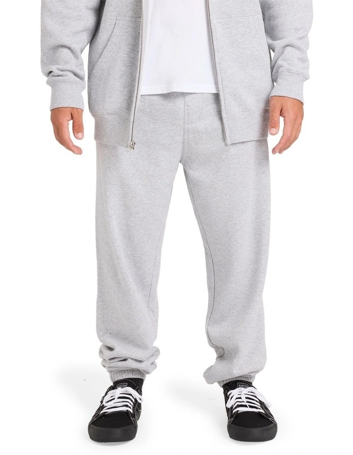 Premium Wave Wash Trackpants in Light Grey Heather image 1