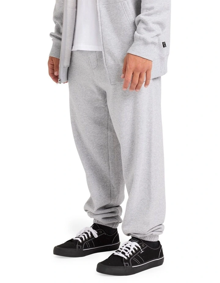 Premium Wave Wash Trackpants in Light Grey Heather image 3