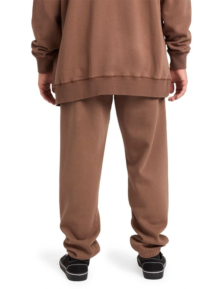 Premium Wave Wash Trackpants in Mocha image 2