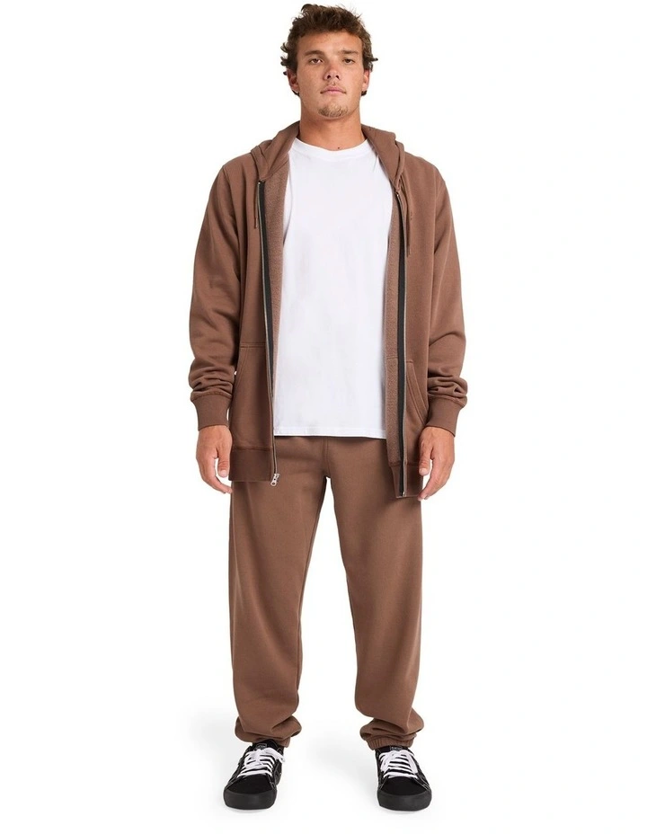 Premium Wave Wash Trackpants in Mocha image 5