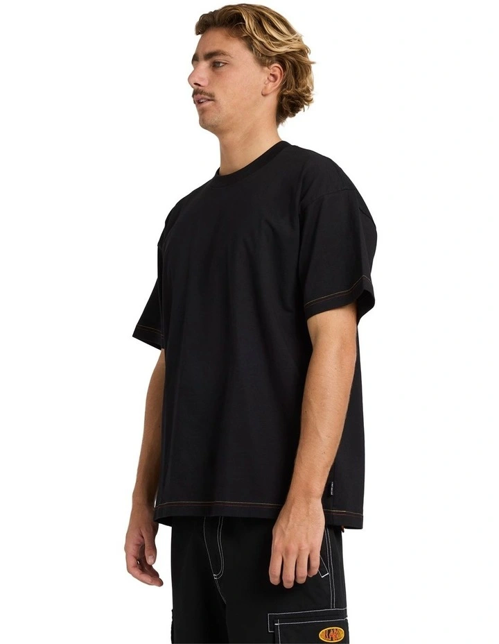 Otis Stitch T-shirt in Black image 3