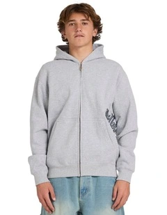 Tilt Zip Up Hoodie in Grey