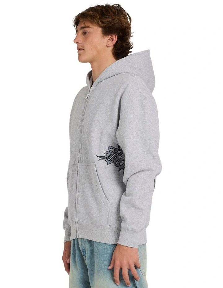 Tilt Zip Up Hoodie in Grey image 3