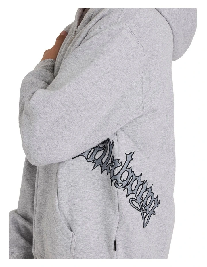 Tilt Zip Up Hoodie in Grey image 4