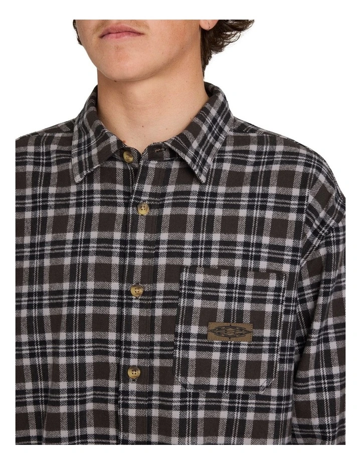 Immortal Flannel Long Sleeve Shirt in Black image 4