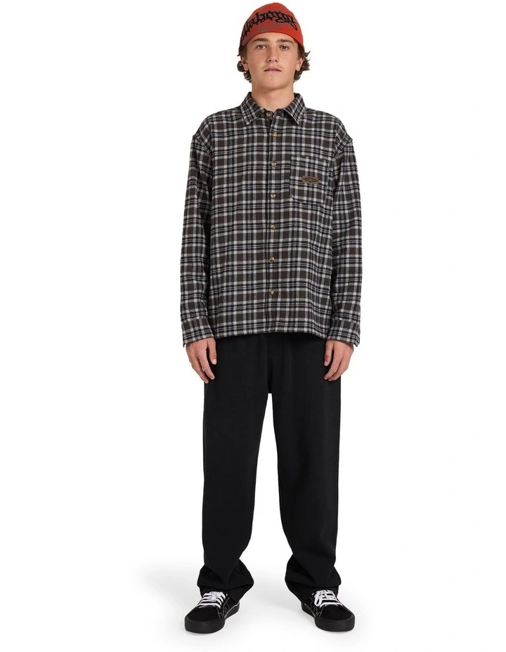 Immortal Flannel Long Sleeve Shirt in Black image 5