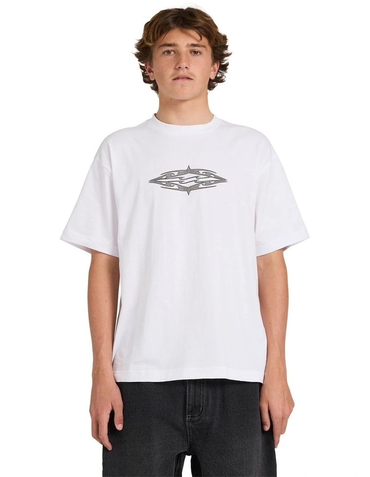 Tribal Diamond T-Shirt in White image 1