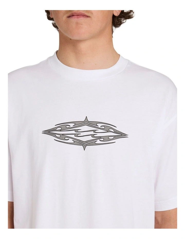 Tribal Diamond T-Shirt in White image 4