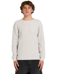 Immortal Waffle Long Sleeve T-shirt in Fog
