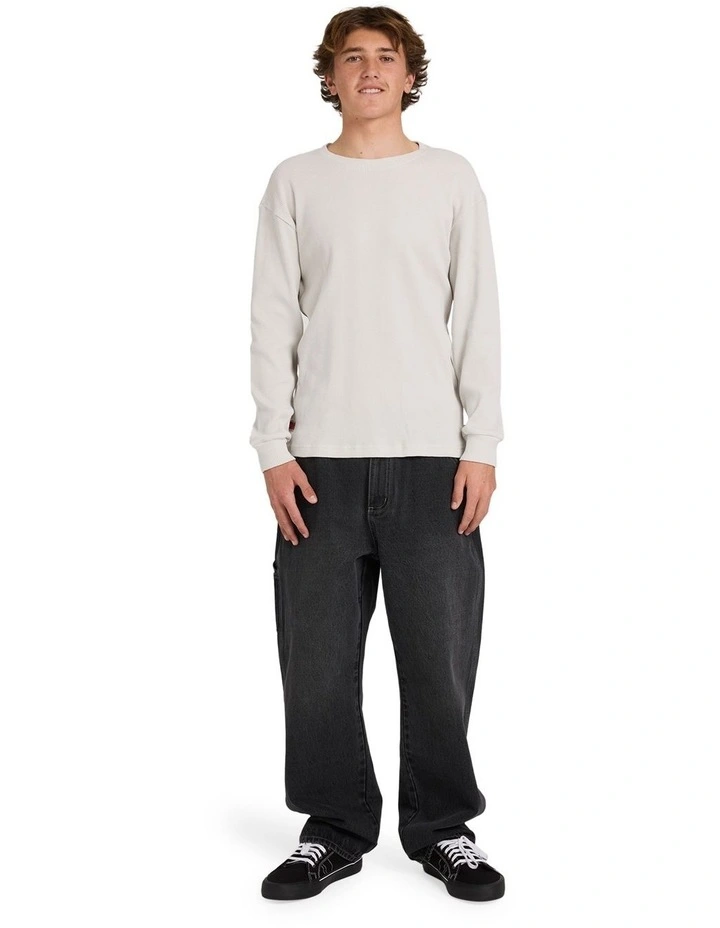 Immortal Waffle Long Sleeve T-shirt in Fog image 5