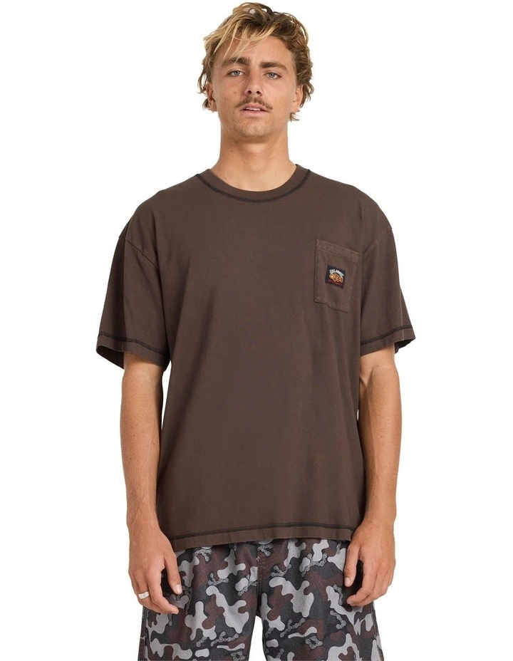Otis Pocket T-Shirt in Chocolate image 1