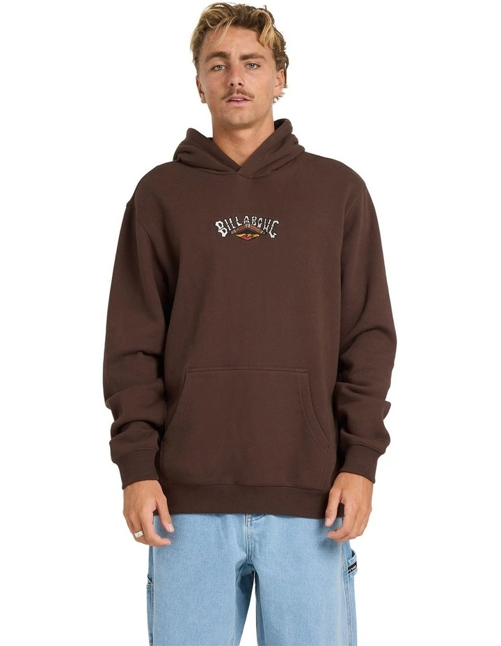 Otis Arch Pop Pullover Hoodie in Chocolate image 1