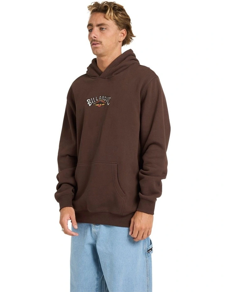 Otis Arch Pop Pullover Hoodie in Chocolate image 3