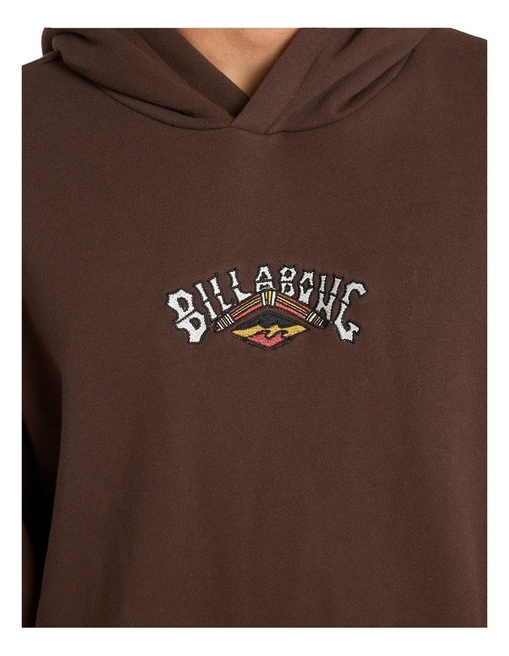 Otis Arch Pop Pullover Hoodie in Chocolate image 4