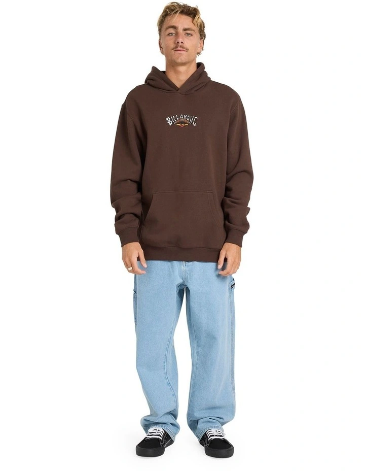 Otis Arch Pop Pullover Hoodie in Chocolate image 5