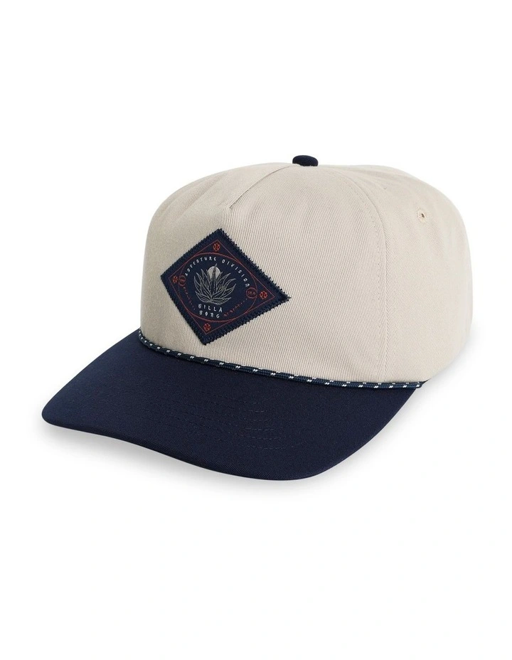 ADIV 5 Panel Strapback Cap in Dark Blue image 1