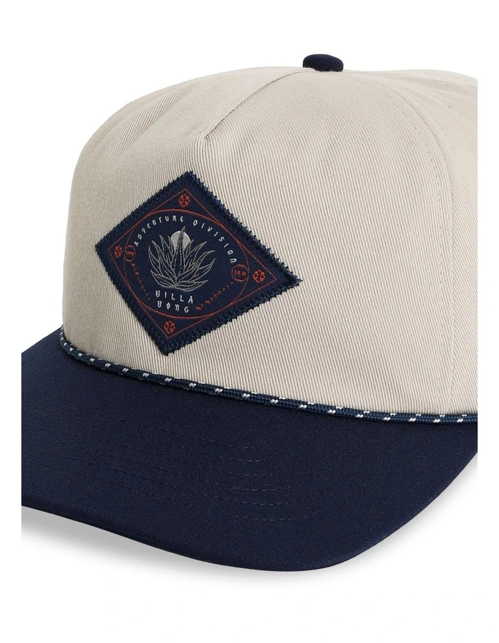 ADIV 5 Panel Strapback Cap in Dark Blue image 4