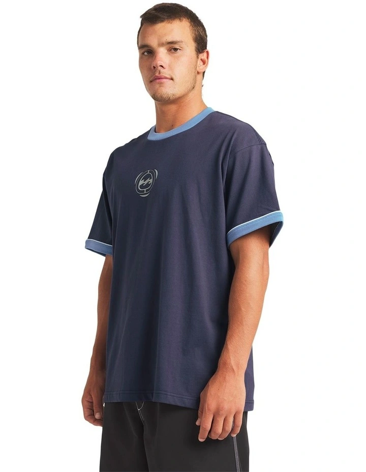 Spec Ringer T-Shirt in Vintage Navy image 3