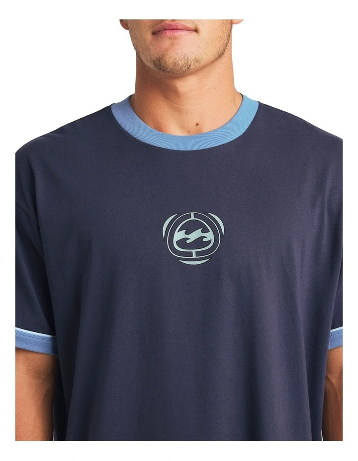 Spec Ringer T-Shirt in Vintage Navy image 4