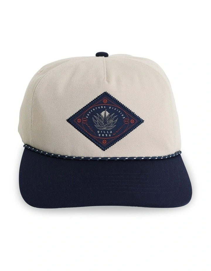 ADIV 5 Panel Strapback Cap in Dark Blue image 2