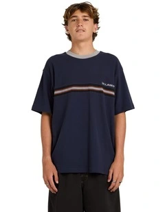 Spec Ribbed T-Shirt Dusty in indigo