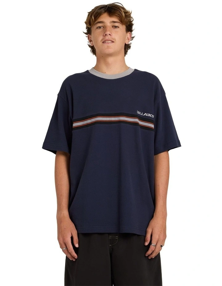 Spec Ribbed T-Shirt Dusty in indigo image 1