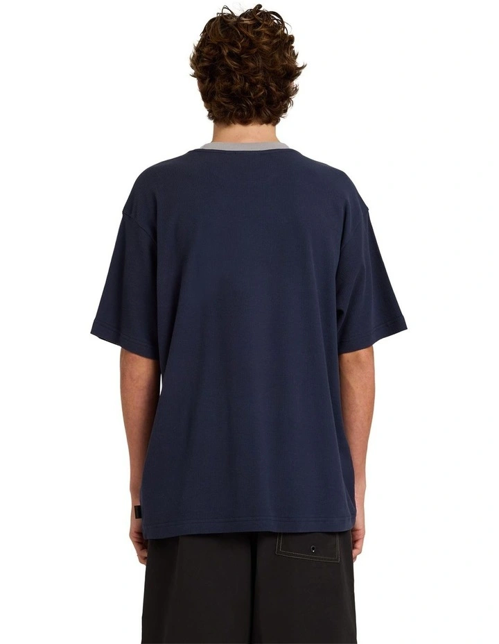 Spec Ribbed T-Shirt Dusty in indigo image 2