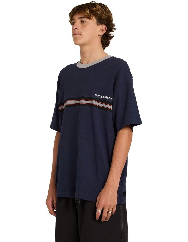 Spec Ribbed T-Shirt Dusty in indigo image 3