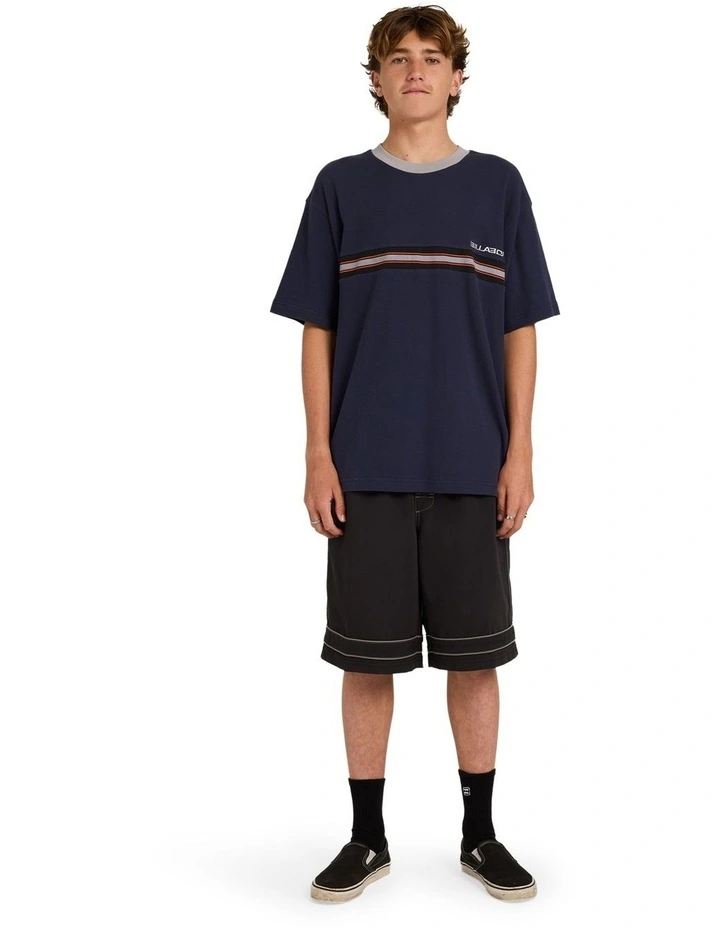 Spec Ribbed T-Shirt Dusty in indigo image 5