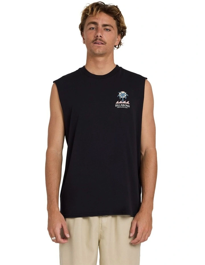 Portal Muscle Top Washed in Black image 1