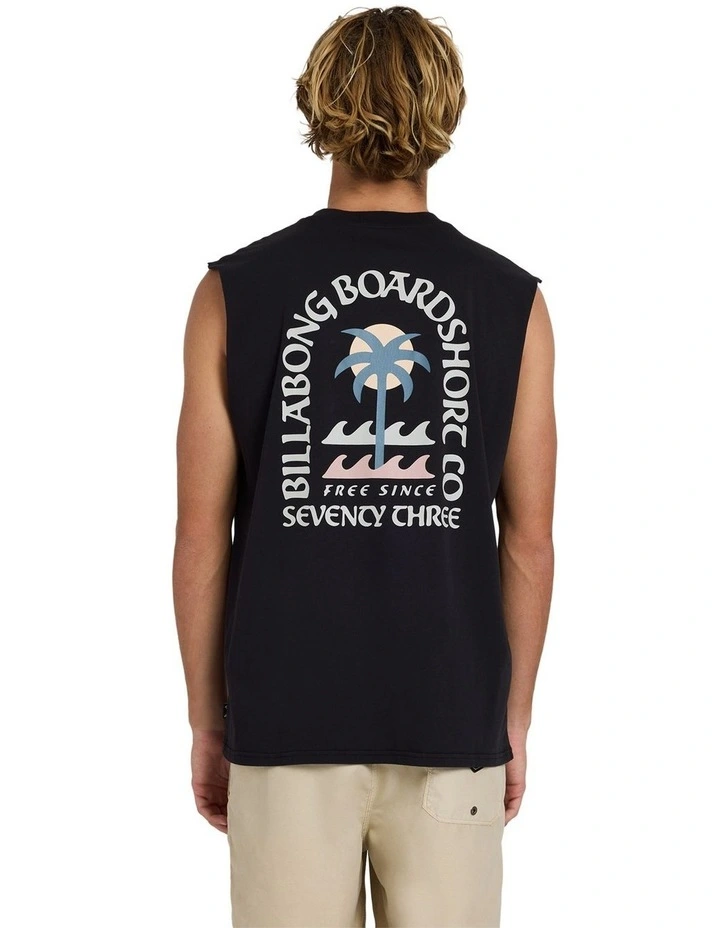 Portal Muscle Top Washed in Black image 2