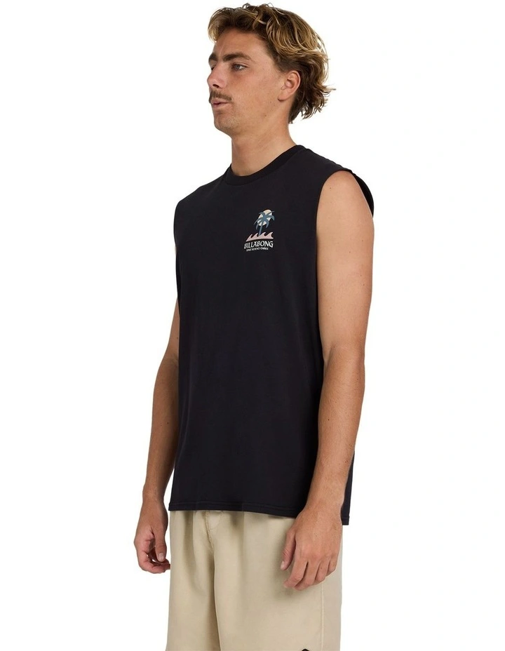 Portal Muscle Top Washed in Black image 3