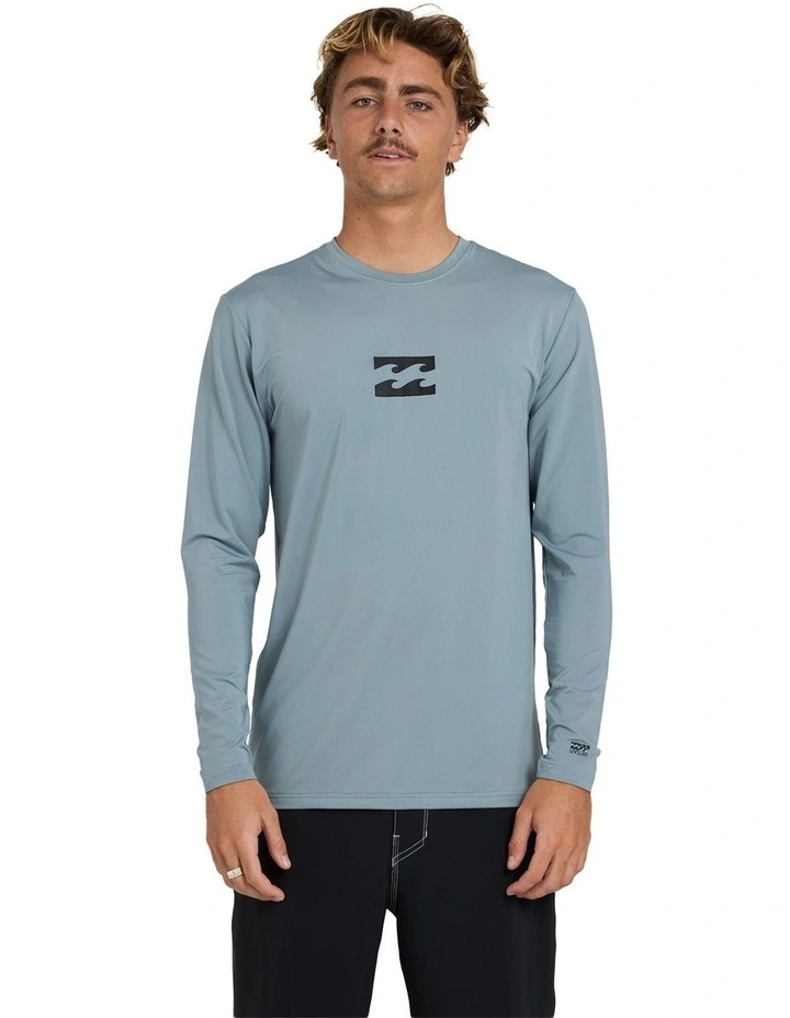 All Day Wave Long Sleeve Surf Shirt in Blue Fog image 1