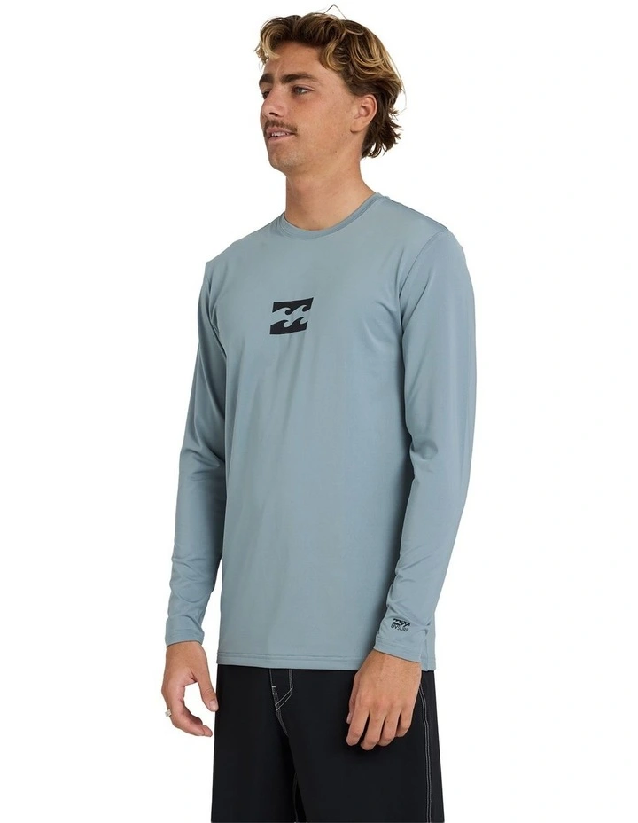 All Day Wave Long Sleeve Surf Shirt in Blue Fog image 3