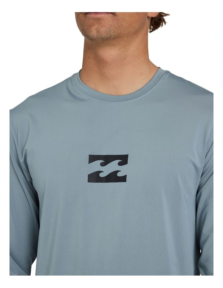 All Day Wave Long Sleeve Surf Shirt in Blue Fog image 4