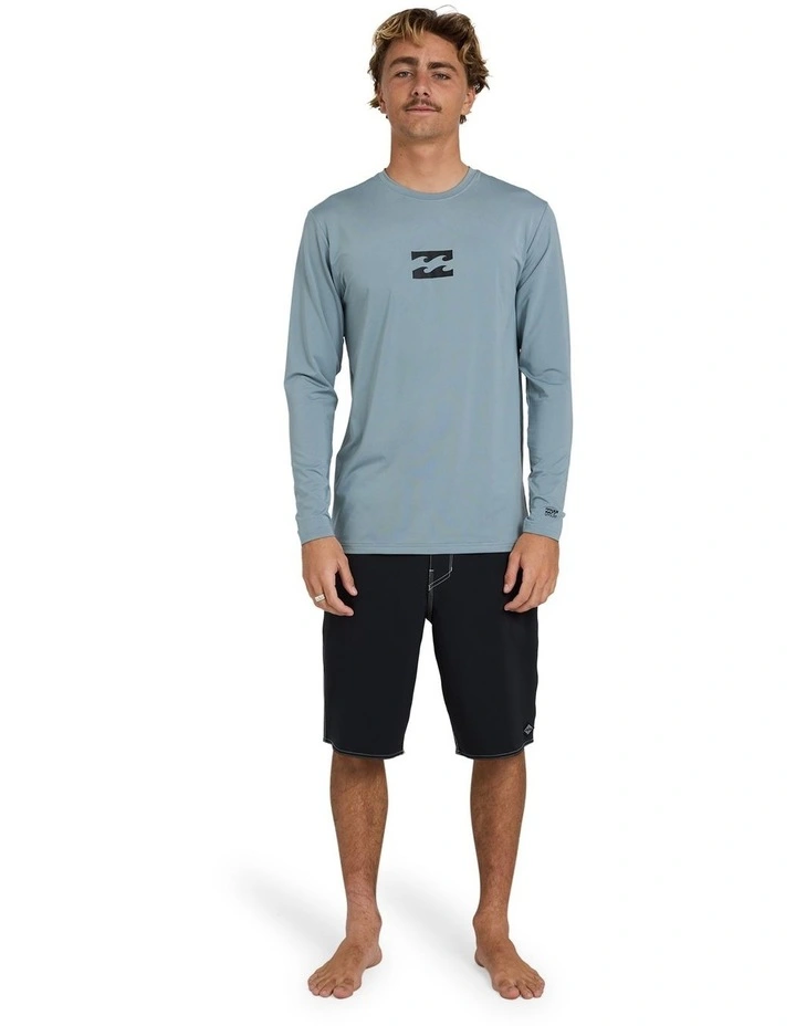 All Day Wave Long Sleeve Surf Shirt in Blue Fog image 5