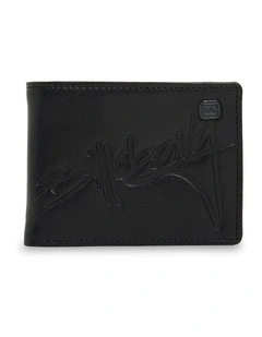 Script Bi Fold Wallet in Black