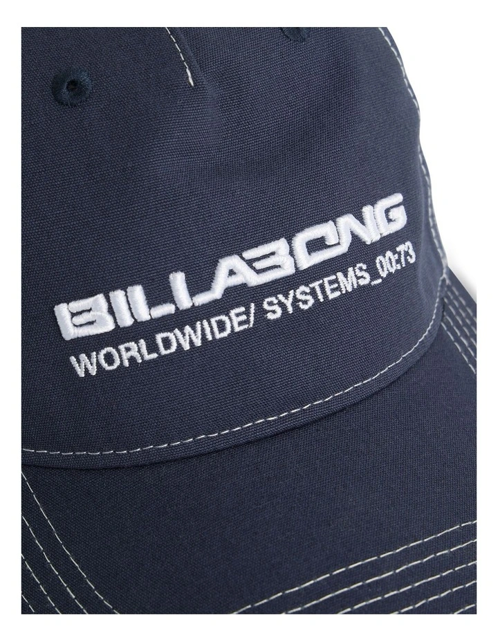 Spec Throw On Snapback Cap In Dusty in indigo image 3