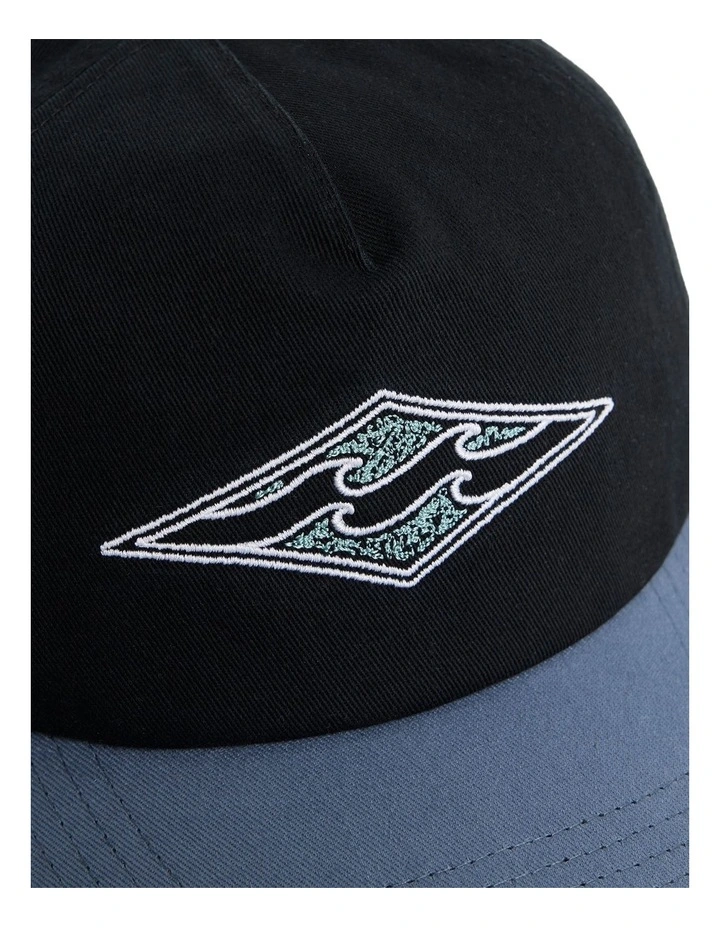 Heritage Strapback Cap in Black image 3