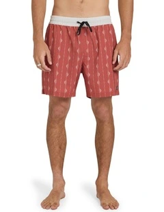 Good Times Layback 16 Boardshorts In Faded Red