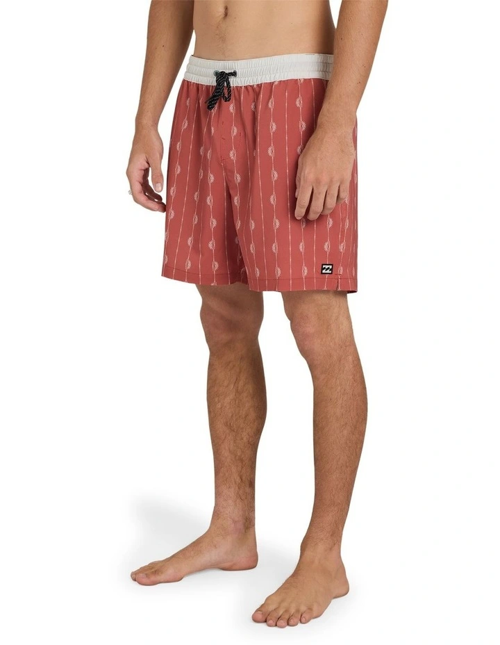 Good Times Layback 16 Boardshorts In Faded Red image 3