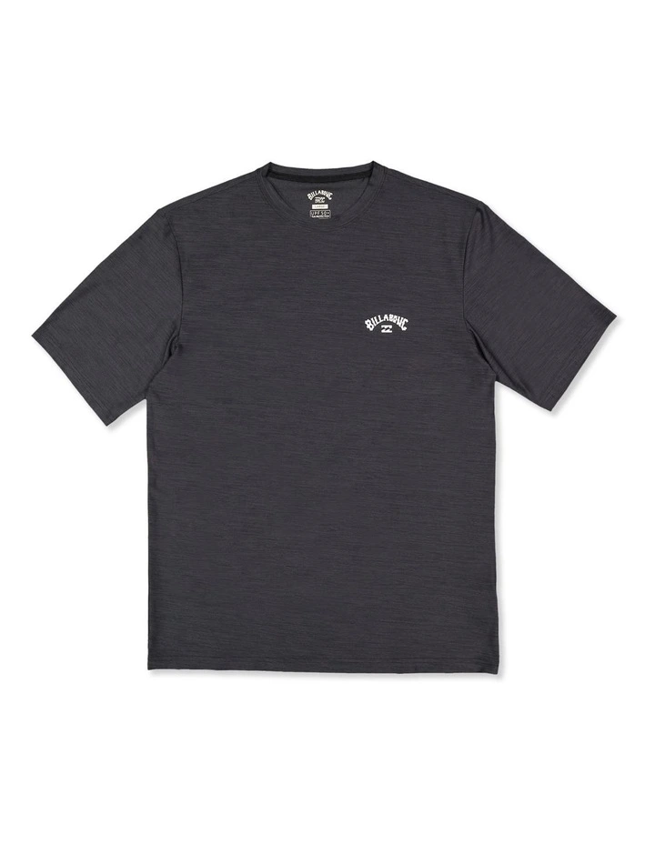 Shoreline Short Sleeve Rash Vest In Black Heather image 1