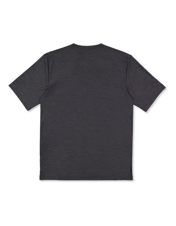 Shoreline Short Sleeve Rash Vest In Black Heather image 2
