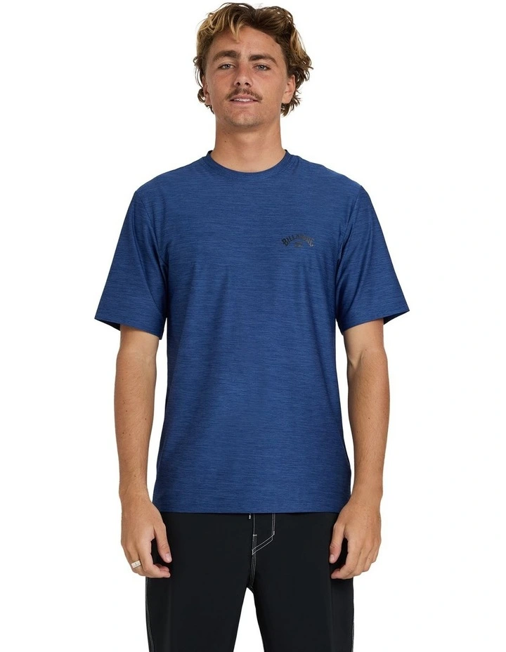 Shoreline Short Sleeve Rash Vest In Denim Heather image 1