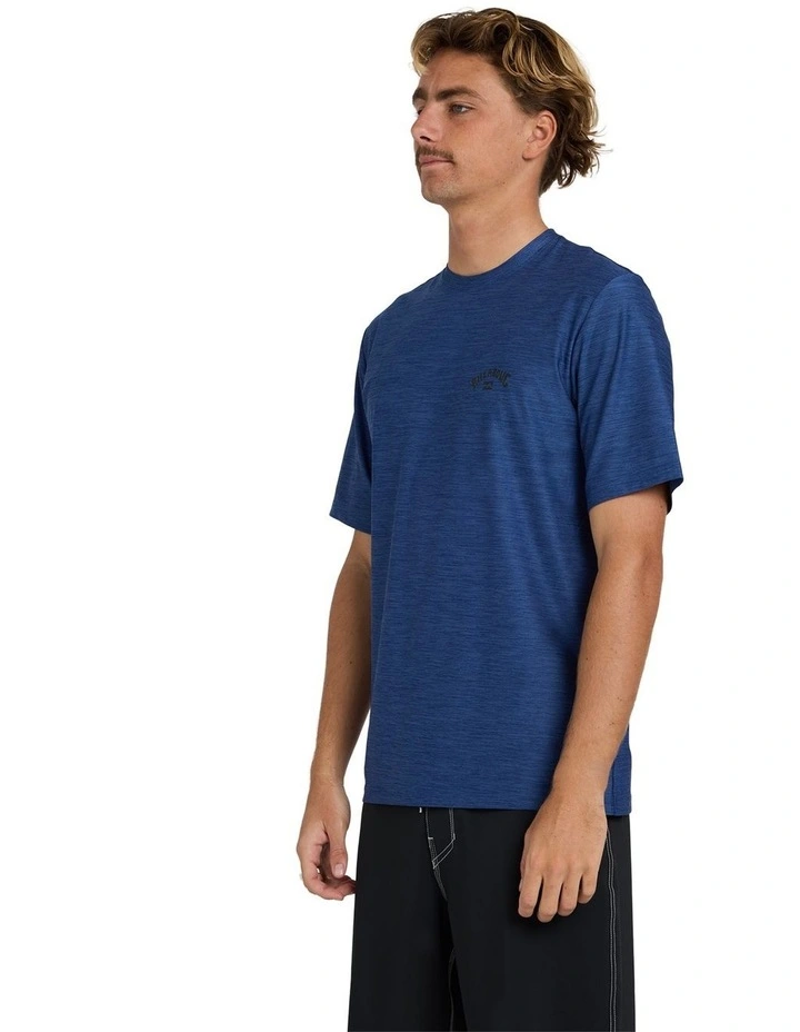 Shoreline Short Sleeve Rash Vest In Denim Heather image 3