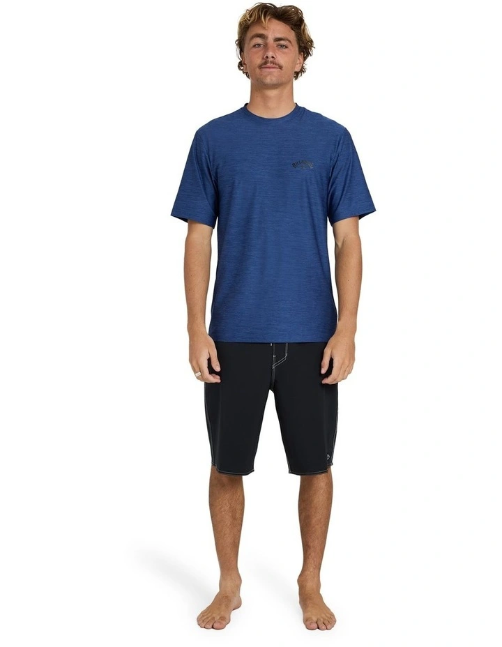 Shoreline Short Sleeve Rash Vest In Denim Heather image 5