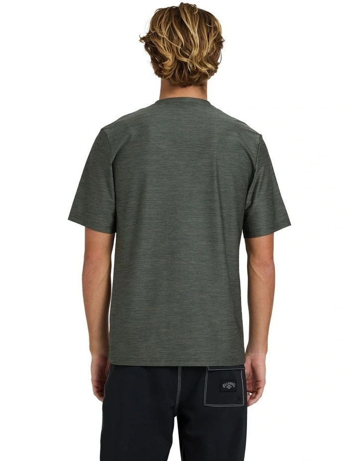 Shoreline Short Sleeve Rash Vest In Military Heather image 2