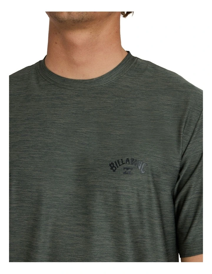 Shoreline Short Sleeve Rash Vest In Military Heather image 4