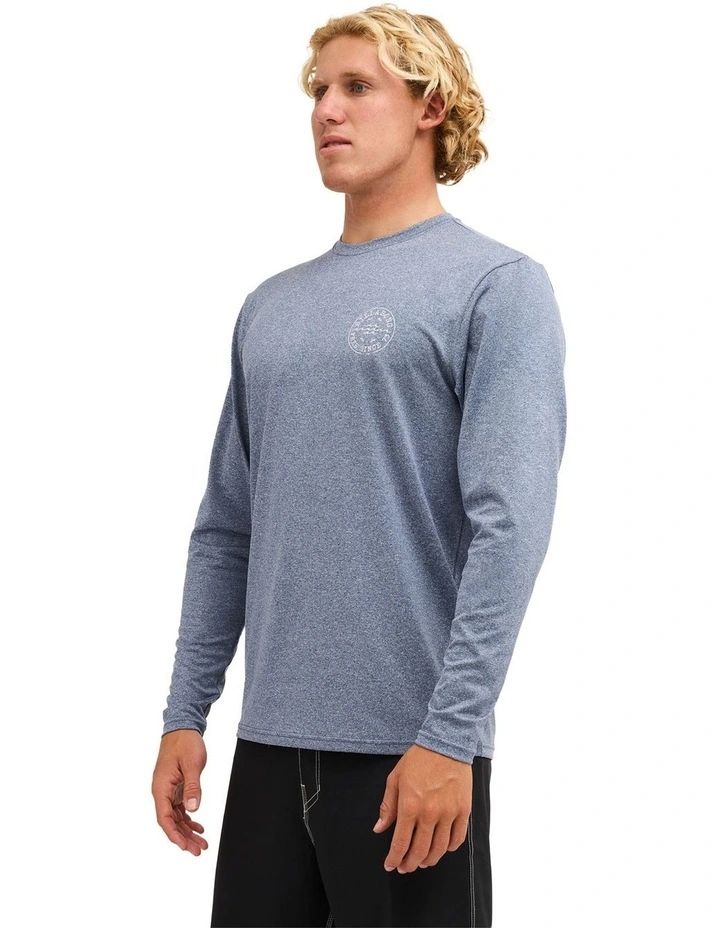 Big Wave Daz Long Sleeve Rash Vest in Navy Heather image 3
