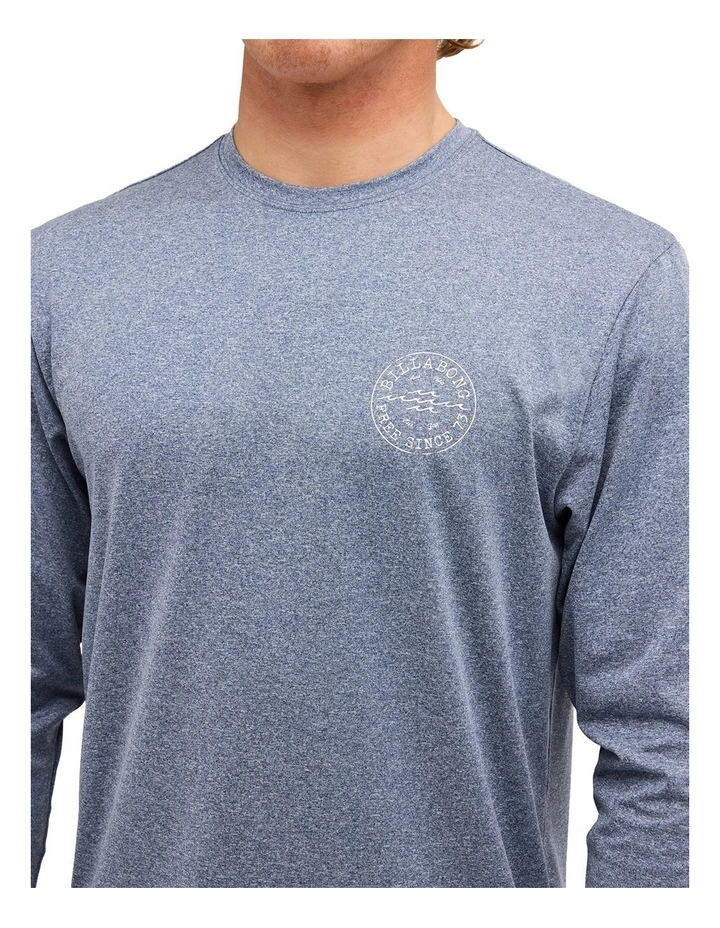 Big Wave Daz Long Sleeve Rash Vest in Navy Heather image 4